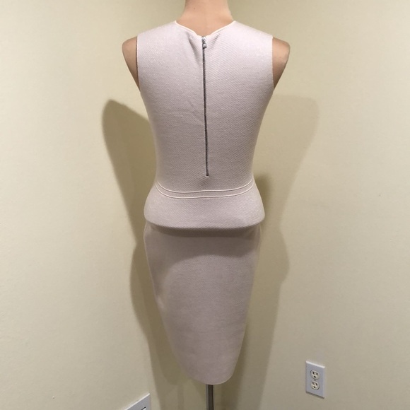 D. Exterior Bodycon Dress Size Small Pink Silver Metallic Glitter Wool Blend - Picture 4 of 12